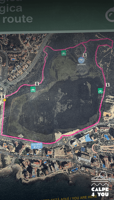 Ruta ornitològica Calpe wandeling kaart
